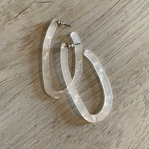 Light Pink Marble Hoops